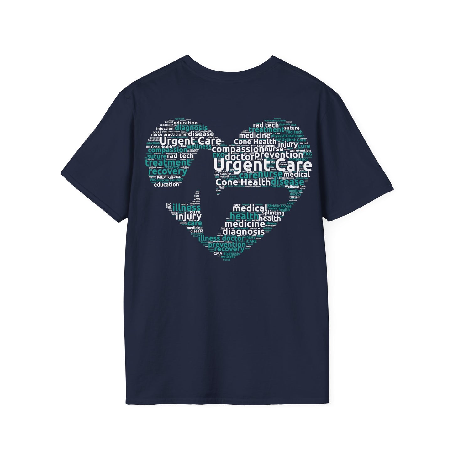 URGENT CARE (Word Heart) Unisex Softstyle T-Shirt