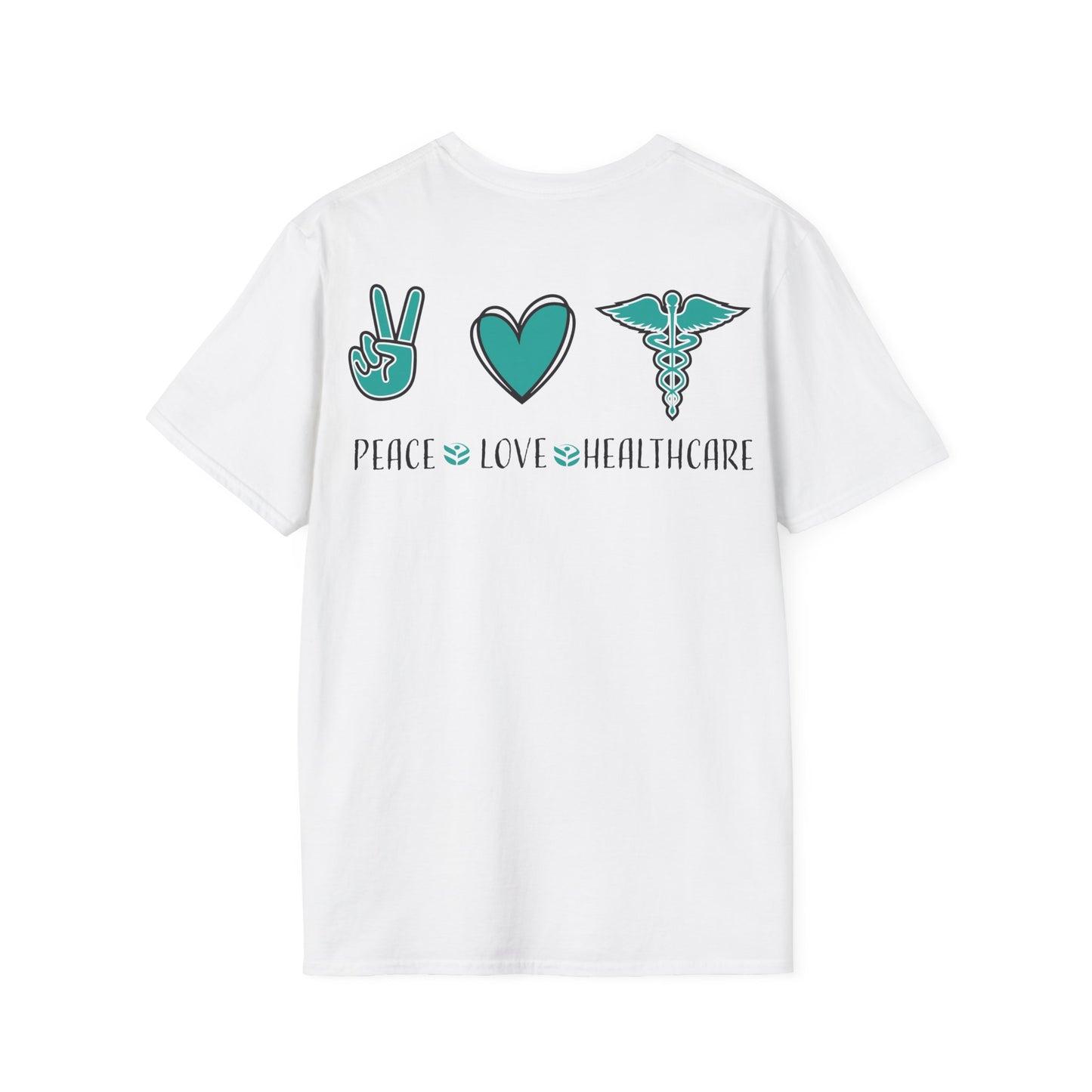 URGENT CARE (Peace, Love & Healthcare) Unisex Softstyle T-Shirt