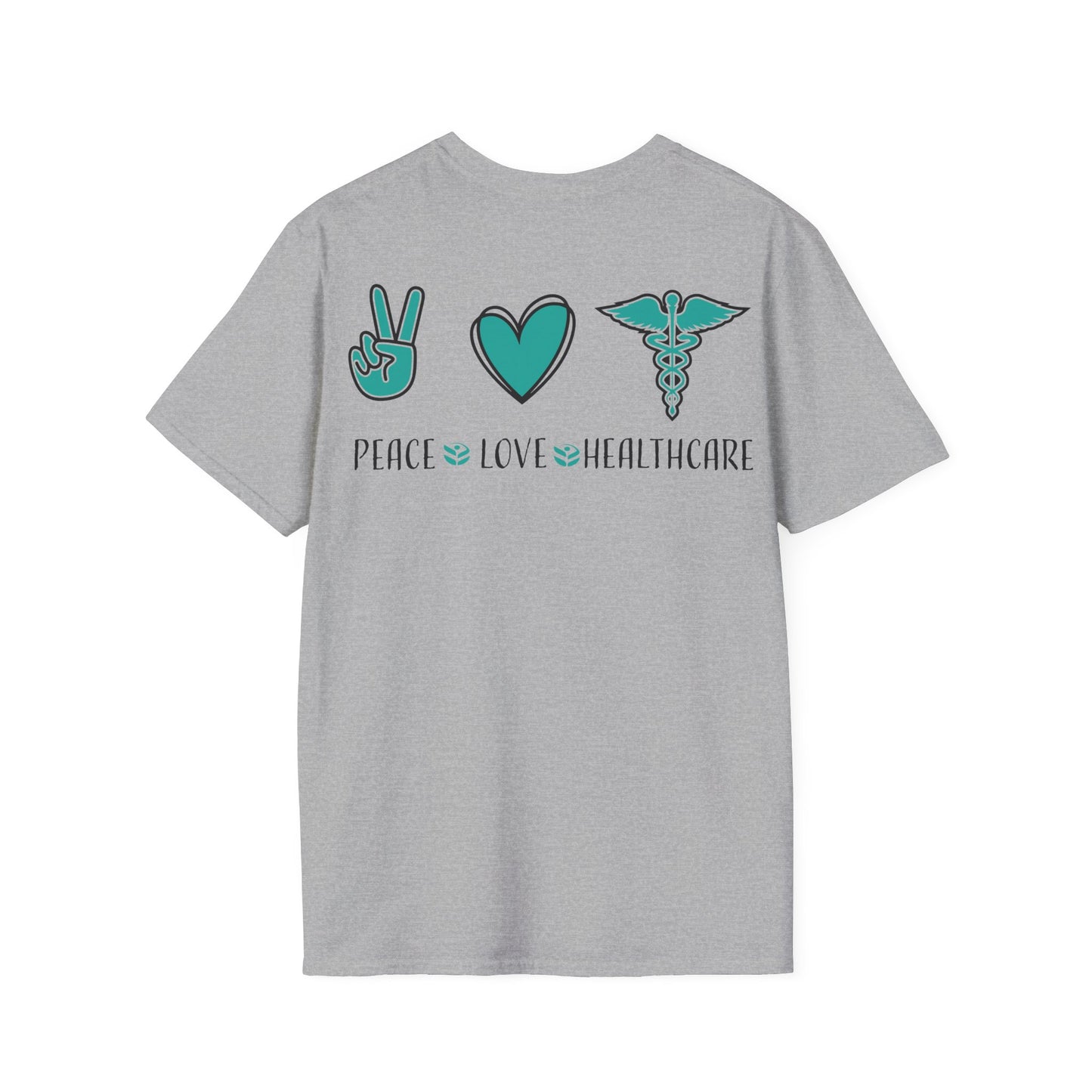 URGENT CARE (Peace, Love & Healthcare) Unisex Softstyle T-Shirt