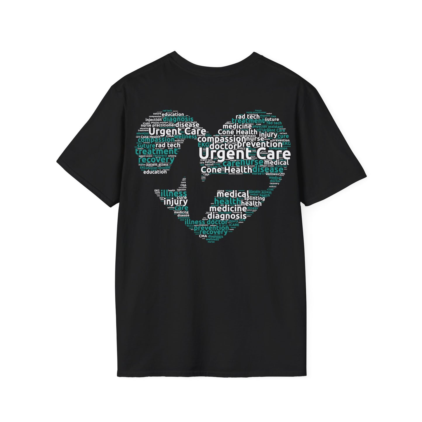 URGENT CARE (Word Heart) Unisex Softstyle T-Shirt