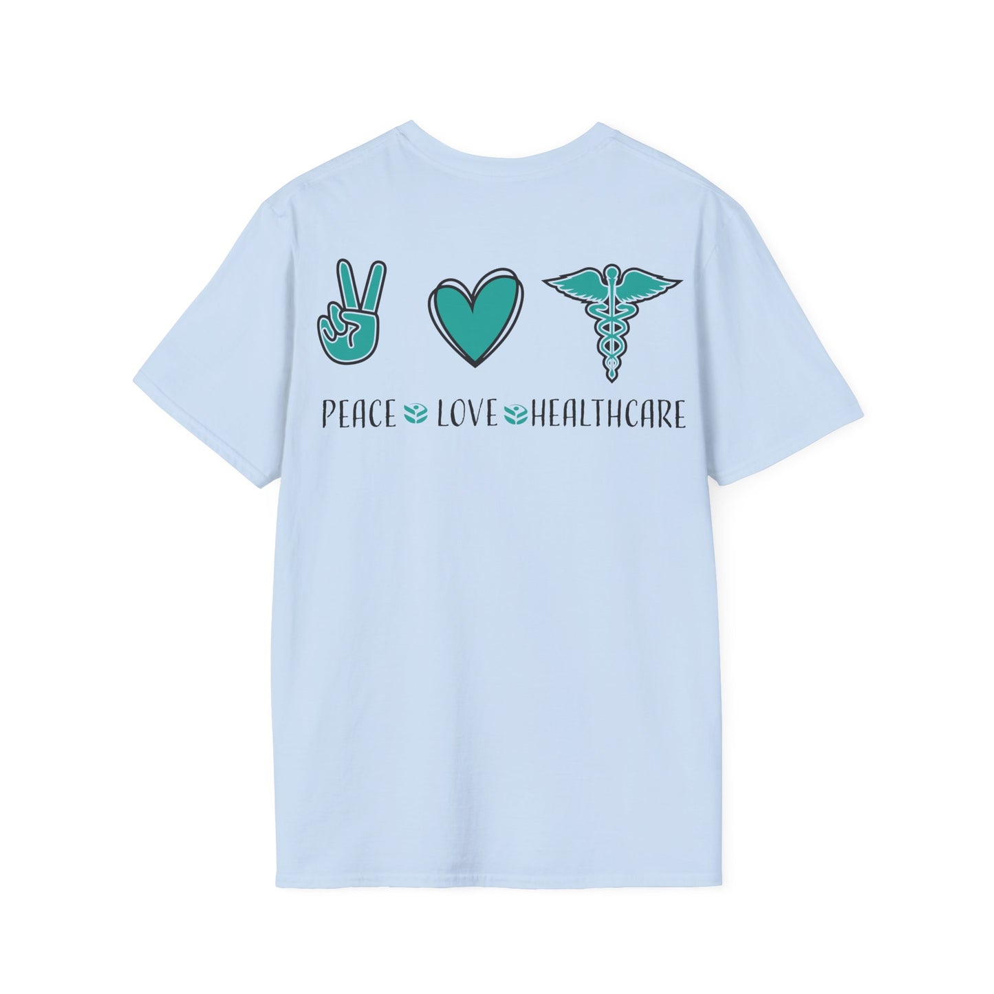 URGENT CARE (Peace, Love & Healthcare) Unisex Softstyle T-Shirt